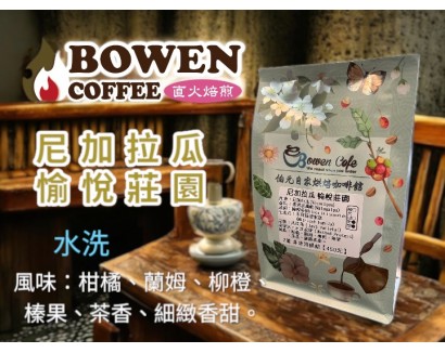 【伯元咖啡】淺烘焙-尼加拉瓜-馬塔加爾帕-愉悅莊園-爪哇種【水洗】半磅咖啡豆 手工挑豆 新鮮烘焙