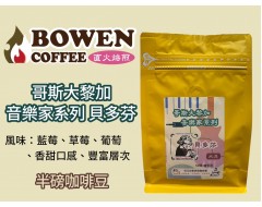 【伯元咖啡】淺烘焙-哥斯大黎加-卡內特莊園-音樂家系列-貝多芬【水洗】咖啡豆半磅 手工挑豆 新鮮烘焙