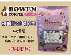 【伯元咖啡】中深烘焙-哥倫比亞-模範生(水洗) 半磅咖啡豆 手工挑豆 新鮮烘焙